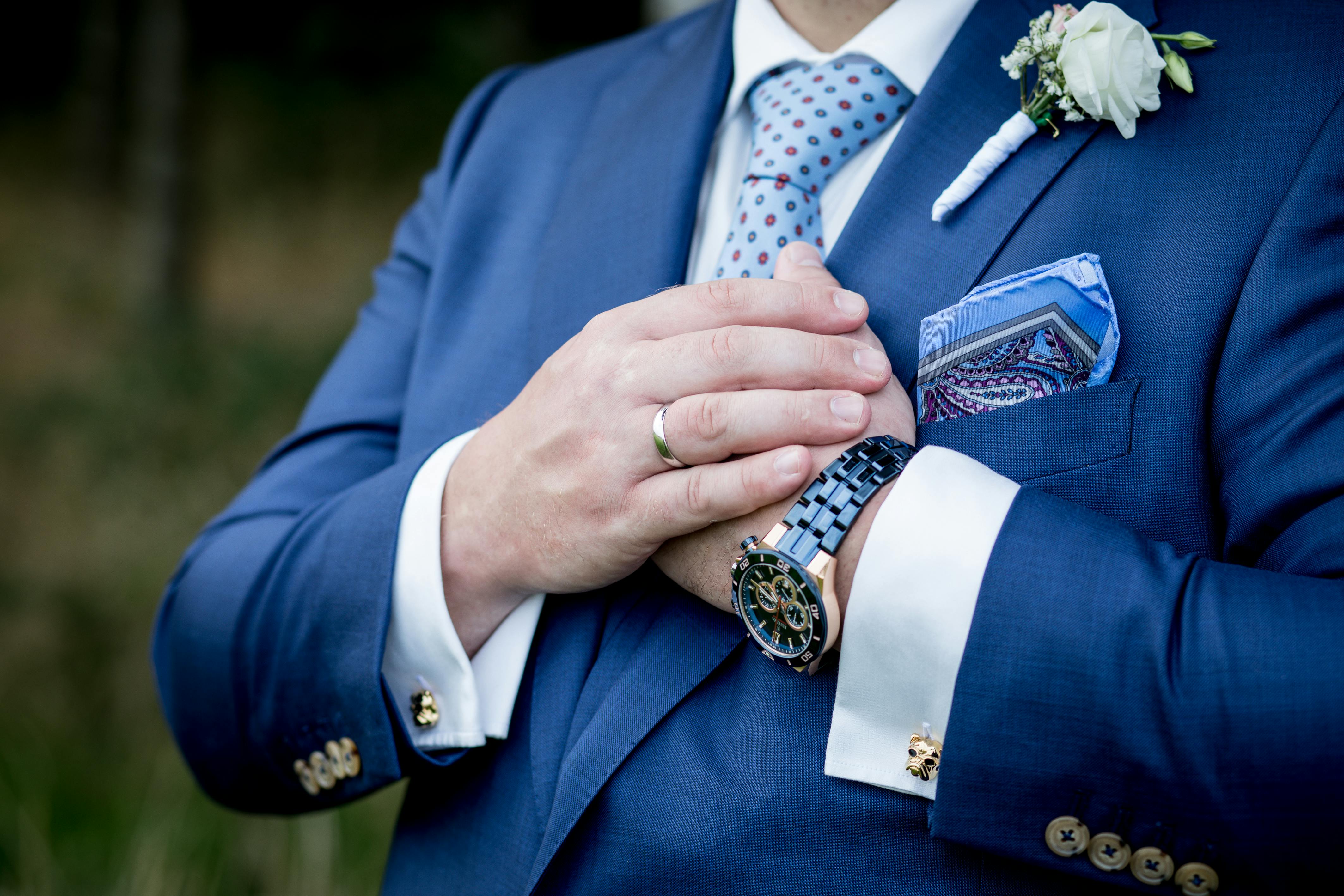 Why a Blue Tuxedo is the Perfect Rental for Your Wedding Day