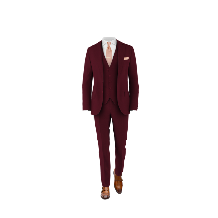 Burgundy Suit Pants