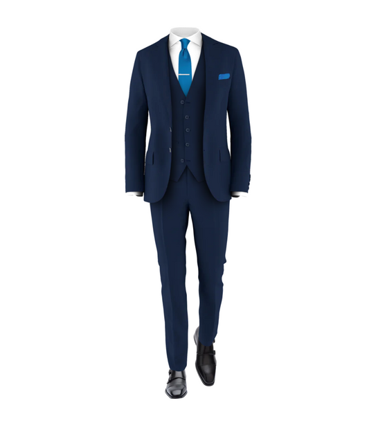 Navy Suit Cobalt Blue Tie