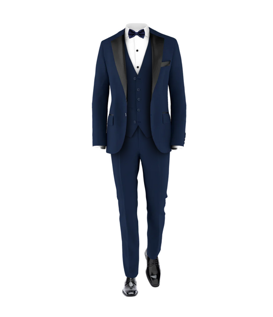 Navy Tuxedo Suit Navy Tie